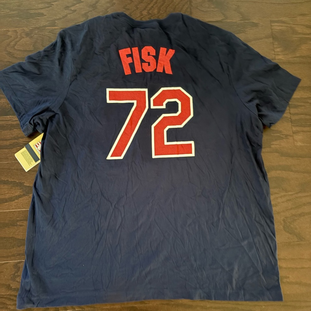 Nike Carlton Fisk White Sox Navy Throwback Cotton Short Sleeve Tee Size XXL, NWT